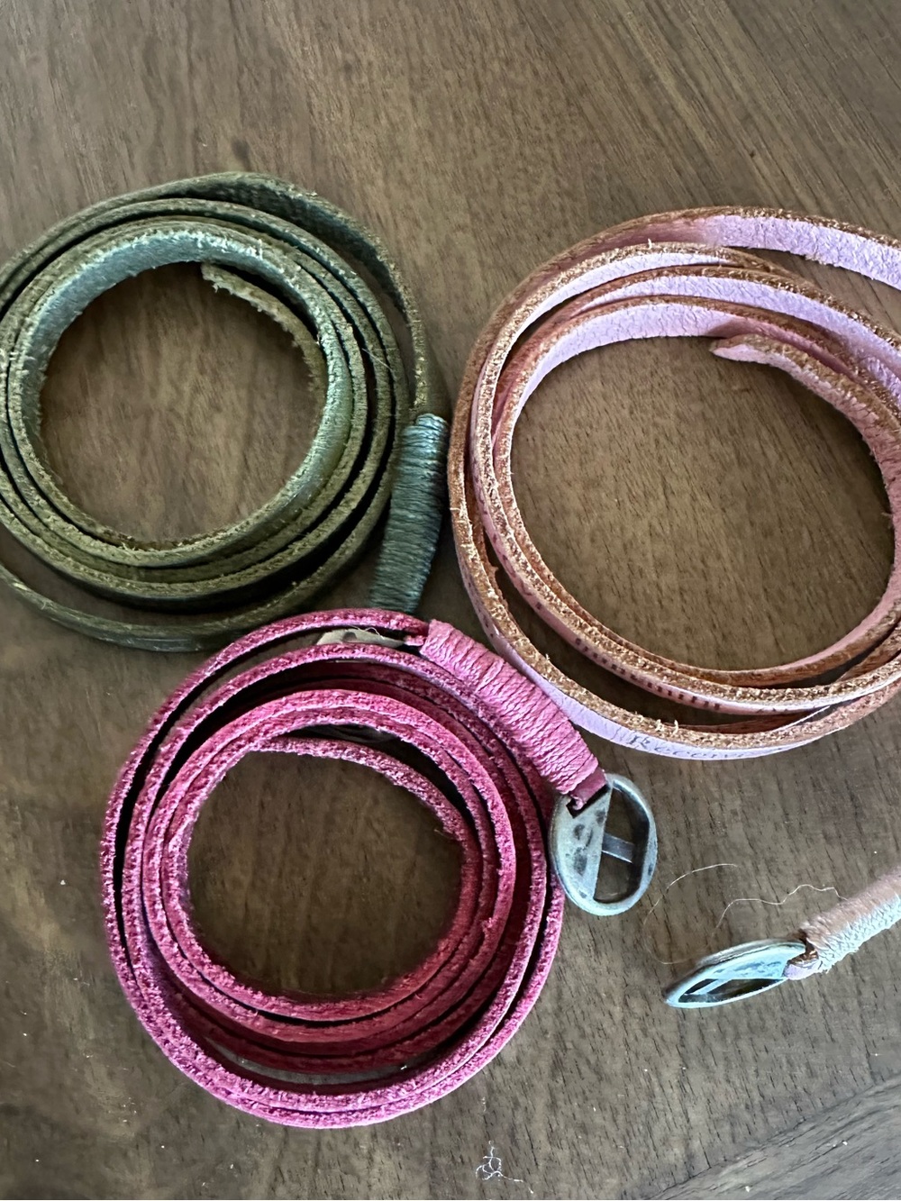 Humanity For All Leather Wrap Bracelets Lot of 3 Y2K Boho Peace